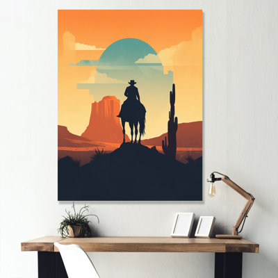 Impression sur toile Minimalistic Cowboy I