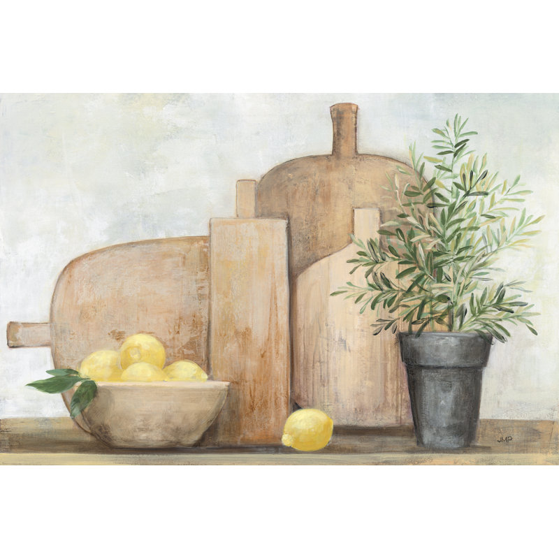 Cuisine rustique - peinture sur toile tendue, H 20 po x l 30 po, Impression sans cadre, Sans cadre