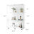 Two-Door Glass Display Cabinet 3 Shelves With Door, Floor Standing Curio Bookshelf For Living Room Bedroom Office, 49.3"*31.7"*14.3"-617108663