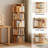 Space-saving 5 Tier Mdf Round Bookshelf For Bedrooms And Living Rooms - 360° Rotating Elegant Modern Design