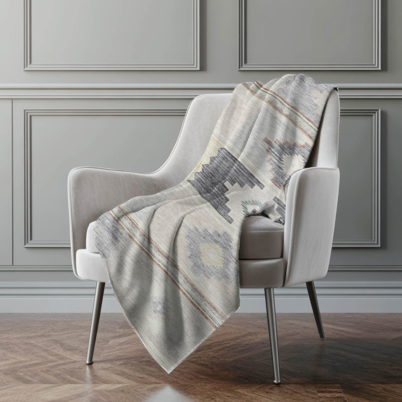 Jeté Sherpa Aztec Addison, Gris