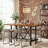 Counter Height Bar Table, 62.99" Long Pub Bar Table With Metal Footrest For Dining Kitchen Breakfast-1955785333
