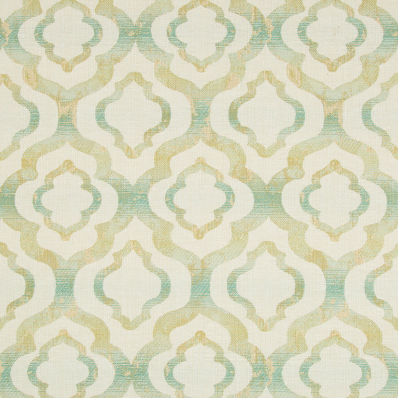 Crypton Home Cotton Blend Fabric, Yellow/Teal