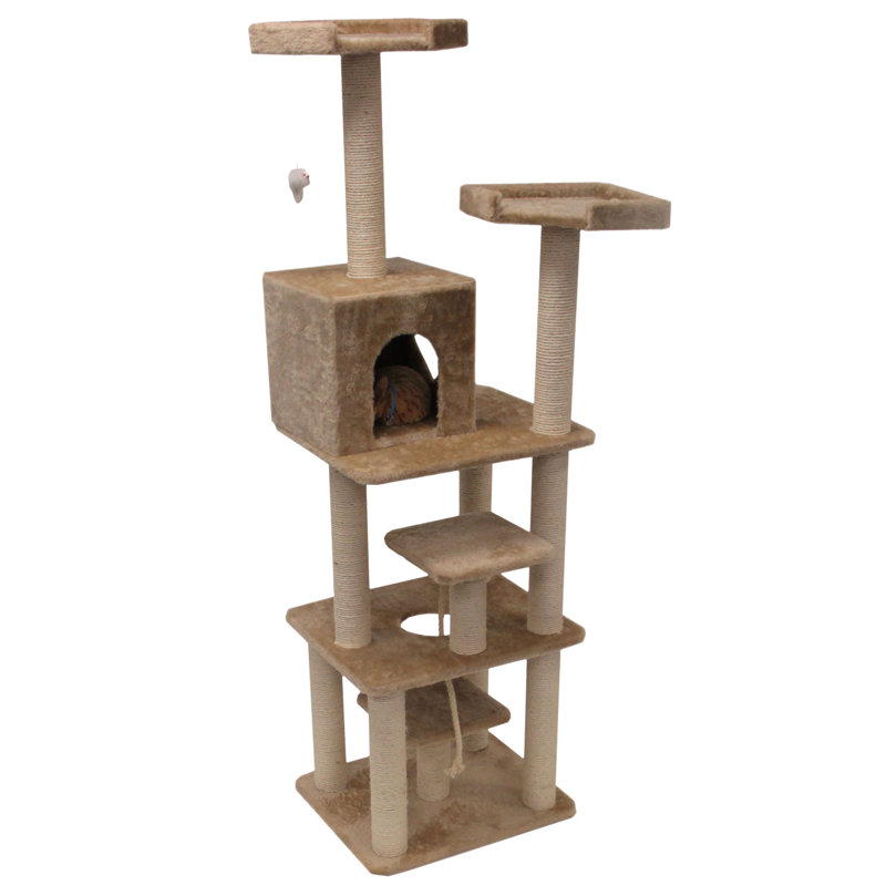 Arbre à chat ou condo 78 ", Brun clair