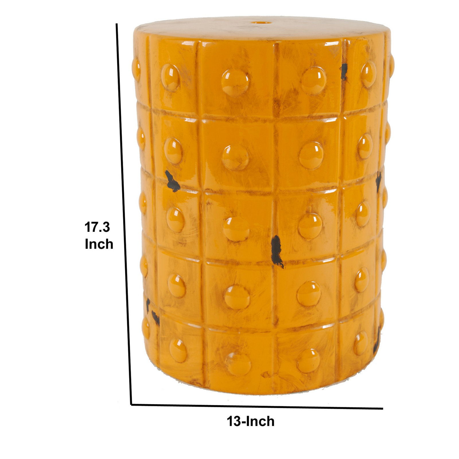Euna Ceramic Accent Stool