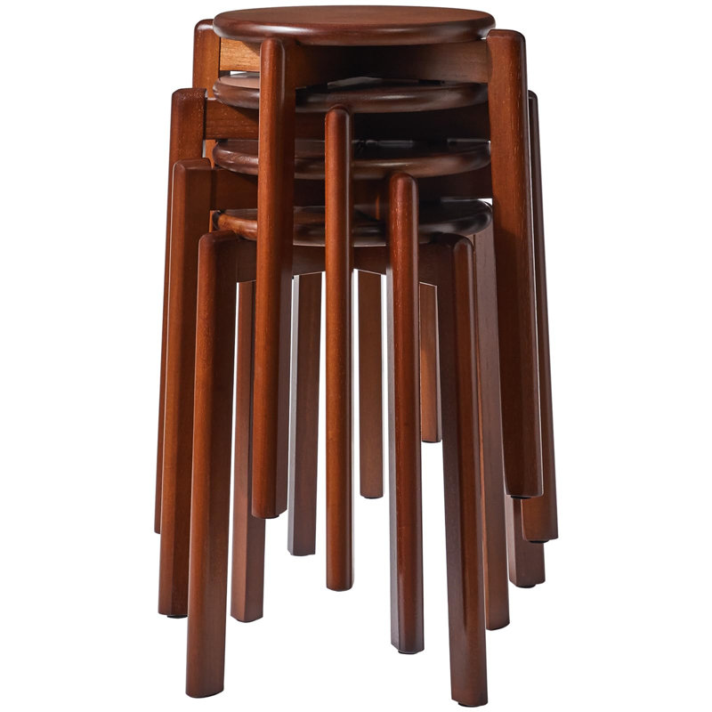 Solid + Manufactured Wood Accent Stool