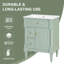 Meuble-lavabo sur pied simple 24 po avec tiroirs et tablette réglable-971017632-971017636