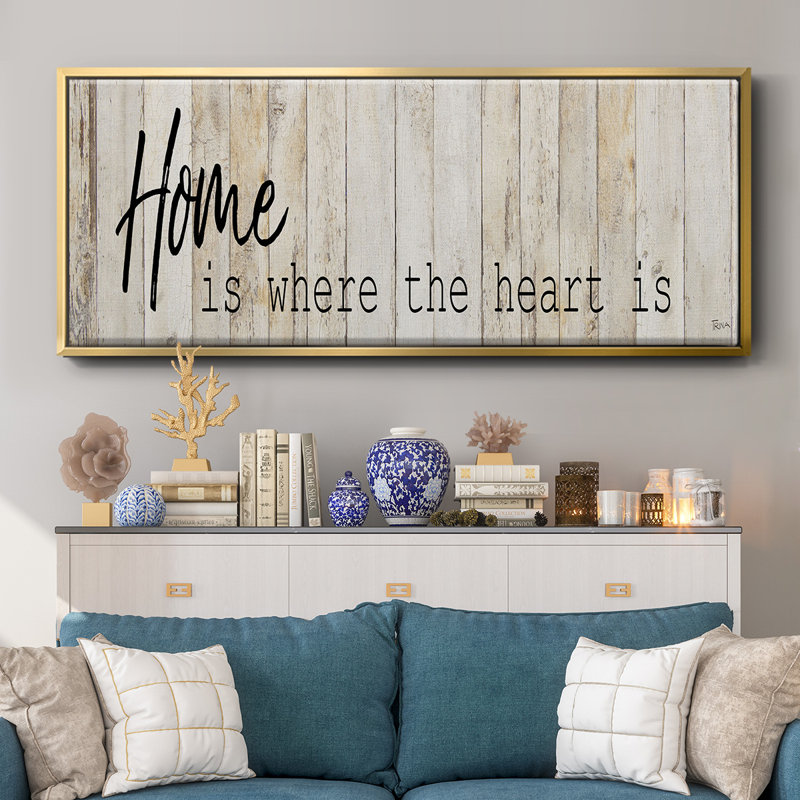 Home- Framed Canvas, 24" H x 60" W