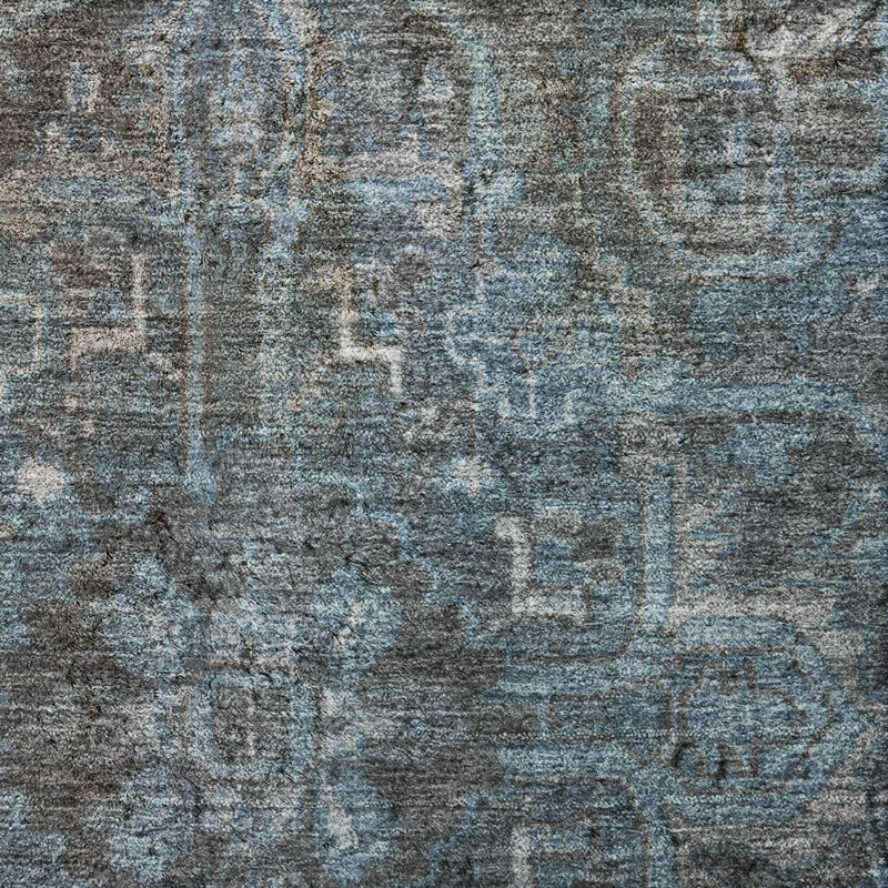 Premium Machine Washable Dream Shag ADS571 Oriental Rug, 3' x 5', Navy
