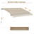 Outsunny Retractable Awning, Patio Awning Sunshade Shelter with Manual Crank Handle, 280gsm UV Resistant Fabric and Aluminum Frame for Deck, Balcony, Yard-115810934-115810964