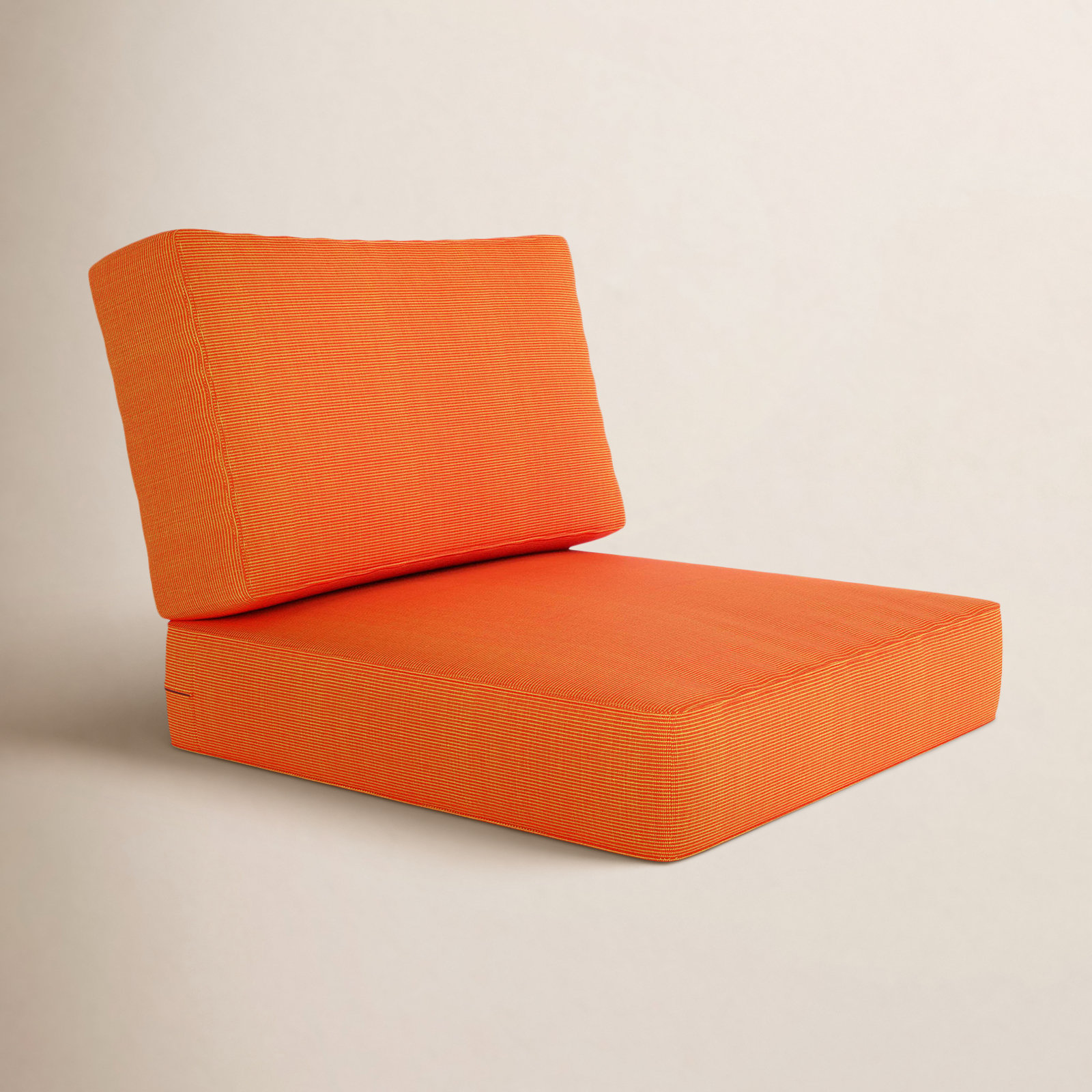 Lani 29" Sunbrella® Seat and Back Cushion, Sunbrella Upholstery Tangerine Sunbrella® Canvas