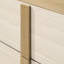 Table de chevet à 2 tiroirs en bois naturel, chambre à coucher, tiroirs pratiques et élégants, conception de lit en écho