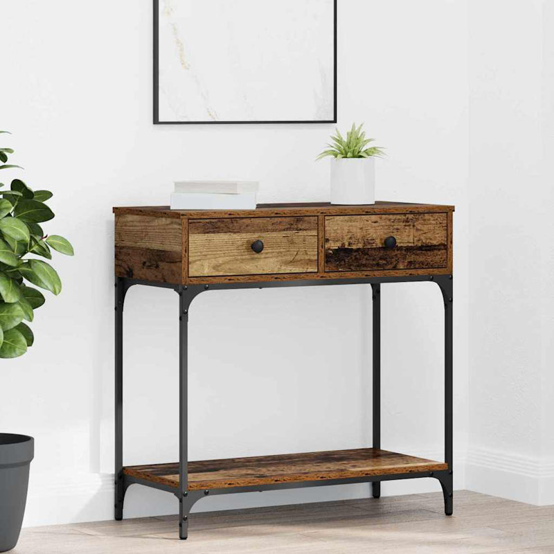 75cm Console Table, Old Wood