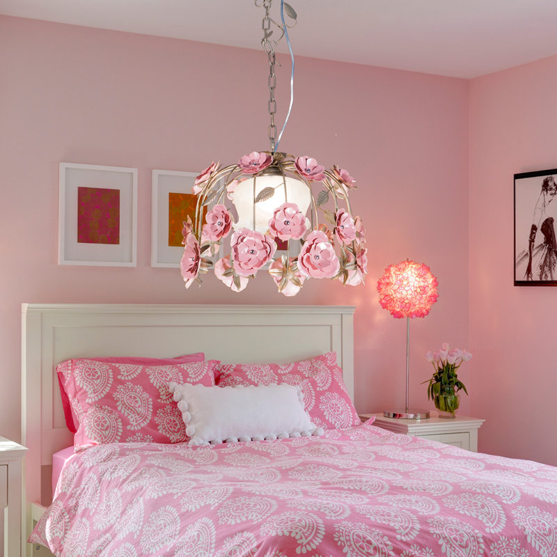 Luminaire suspendu floral simple 17,7 pouces