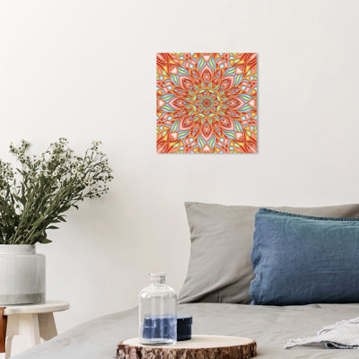 Mandala floral sur toile par Wynwood Studio, impression