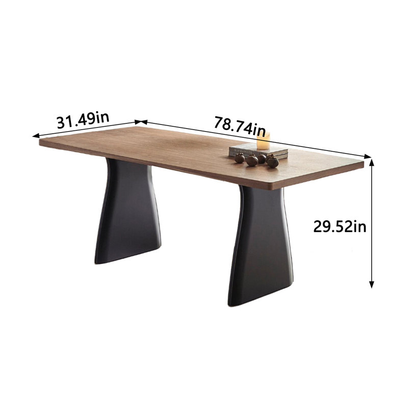 Table de salle à manger Majeeda, L 31,49 po x L 78,74 po