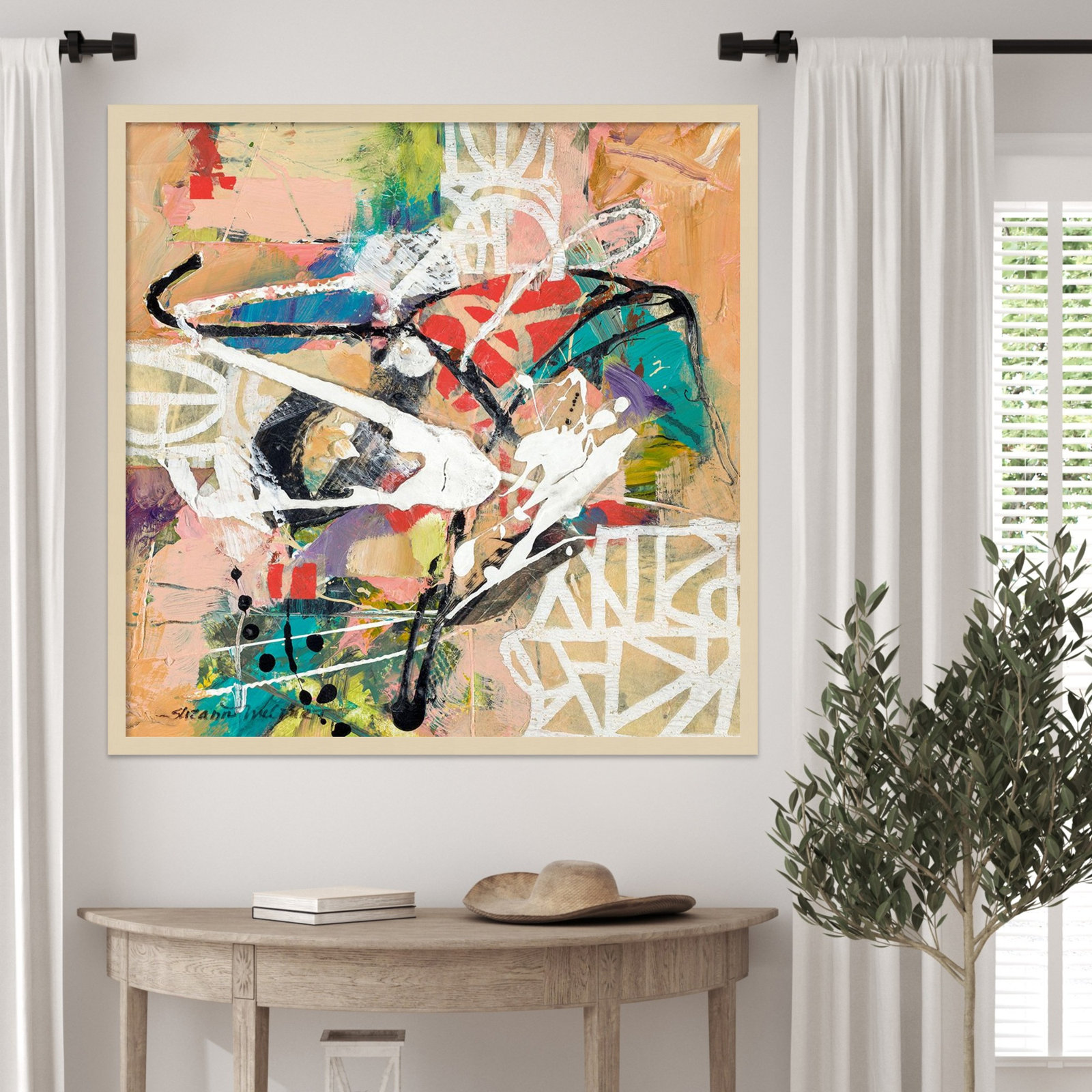 Sutter "Talk 2 Me" Print by Suzanne McCourt, Brown, 33" H x 33" W