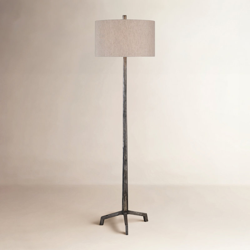 Cyla 62.25'' Distressed Steel Traditional Floor Lamp
