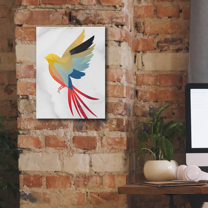 «Epic Graffiti», oiseau coloré par Andreas Magnusson, art mural 18 po x 26 po, H 16 po x l 12 po x P 0,75 po