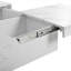 Table basse Clean Clean avec plateau de rangement coulissant et finition en placage de marbre, carré de 39,4 pouces