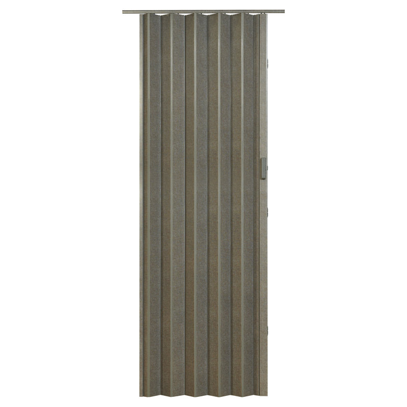 Spectrum Elite Flush PVC/Vinyl Accordion Door, 48" x 96", Gray Linen