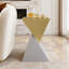 Table de bout moderne en acier inoxydable avec finition brossée pour la mode