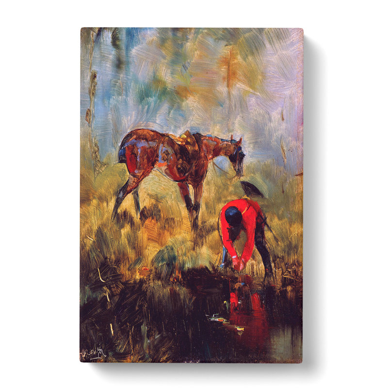 Hunting Horse With Hounds by Henri De Toulouse-Lautrec - Wrapped Canvas, 76cm H x 50cm W x 3cm D
