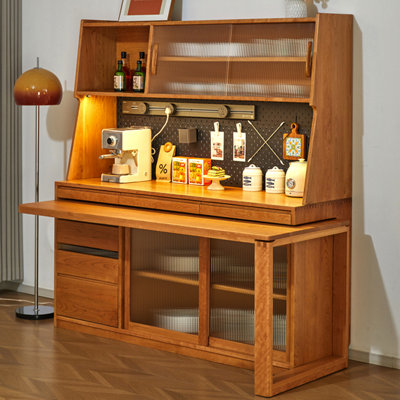 Armoire de table de salle à manger extensible 66,93 po