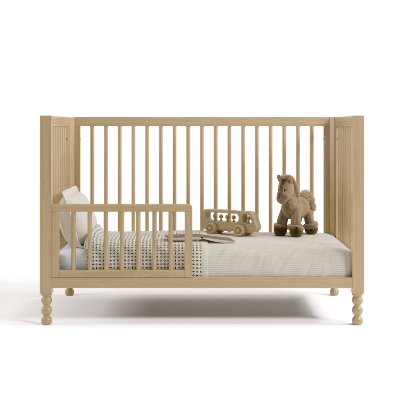Rio 5-in-1 Convertible Crib with Toddler Guardrail, Driftwood