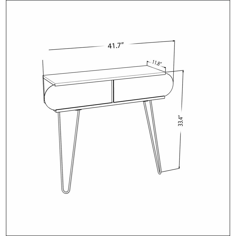 Lora Metal Legs 2 Tier Console Table