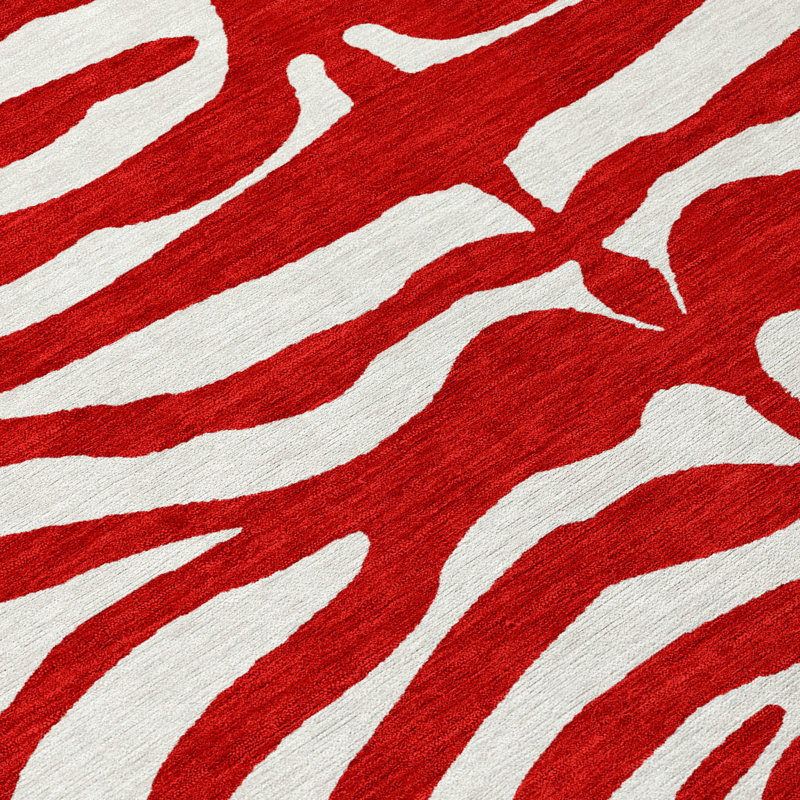 Tapis intérieur / extérieur rouge Solstice , 8 pi x 8 pi
