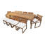 Venice 11 - Piece Solid Wood Dining Set-915614210