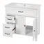 Meuble-lavabo autoportant de 36 po avec lavabo en céramique, tiroirs à fermeture en douceur et grand rangement-308581570