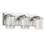 Luminaire de salle de bain en nickel brossé (3 lumières, 17 pouces), (3000K / 4000K / 6000K, intensité variable) Luminaire de salle de bain à DEL, applique murale moderne sur miroir avec abat-jour en verre transparent-285548349-282904082