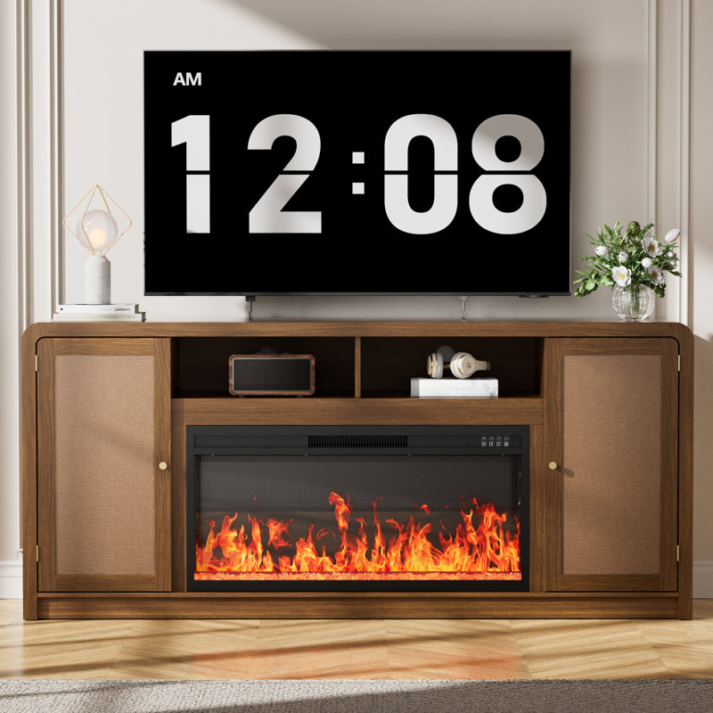 Meuble télé avec foyer