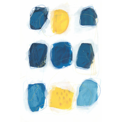 Lemon & Indigo II by June Erica Vess - Wrapped Canvas Art Prints