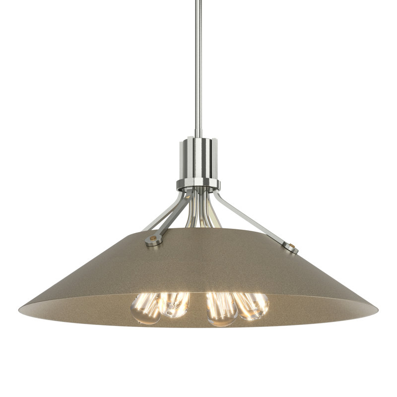 Henry 4 - Light Single Cone Pendant, Soft Gold, Sterling