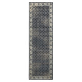 Distressed Homage Hand Knotted Wool Geometric Area Rug