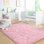 Tapis rose ultra doux pour la chambre à coucher 4 pi x 6 pi, tapis à poils longs moelleux pour le salon, grand tapis à fourrure confortable pour les filles, décoration de chambre de bébé, tapis de sol intérieur antidérapant pour chambre d'enfant