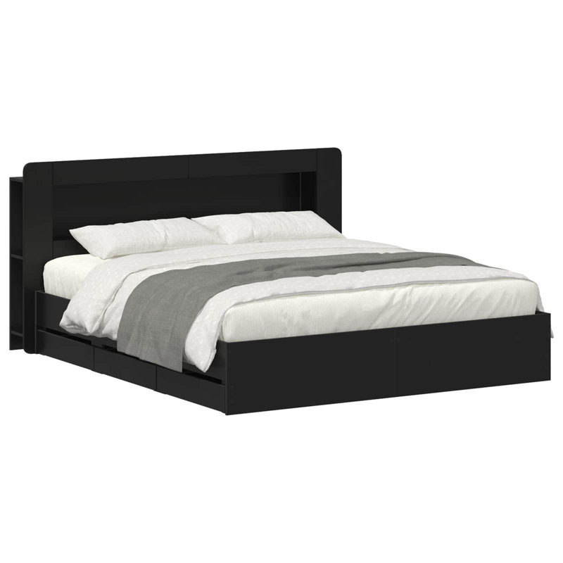 Bed, Black, Super King (6')