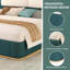 Lit plateforme rembourré King Size avec panneau, cadre de lit plateforme avec coins arrondis anticollision, stable et solide, aucun sommier requis, montage facile-37539040