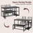 Dining Room Table Set for 4, 55" Kitchen Table Set with Storage Shelf, Wine Rack & Wine Glasses Holder-1917620802
