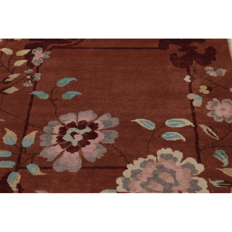 Art Deco One-of-a-Kind 3'0X3'0 Hand Knotted Area Rug