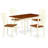 5 Piece Kitchen Table & Chairs Set Includes a Rectangle Dining Room Table with Dropleaf and 4 Dining Chairs, Buttermilk & Cherry-626802711-630024022-618072146