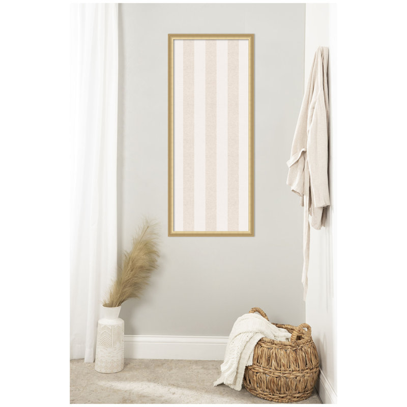 Tableau d'affichage en lin encadré en tissu, H 42 po x l 18 po x P 1,25 po, Or de Florence