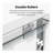 56"-60"W*72" H  Semi-Frameless Double Sliding Shower Door, Bypass Shower Door, 1/4" (6mm) Thick SGCC Tempered Glass Door,  Chrome