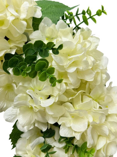 30" Artificial White Hydrangea Wreath
