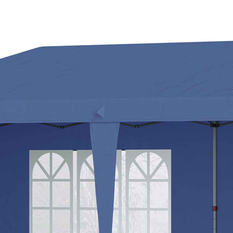 Tente escamotable avec 4 parois latérales 10 pi x 20 pi Outsunny