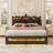 Upholstered Bed Frame With Drawers With Storage Headboard,Charging Station LED Light-1691856183-1691856182