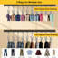 Space-Saving Rotating Closet Organizer Hangers With Anti-Slip Clips For Leggings, Pants, Jeans, Hats, And More - Efficient Wardrobe Storage Solution
